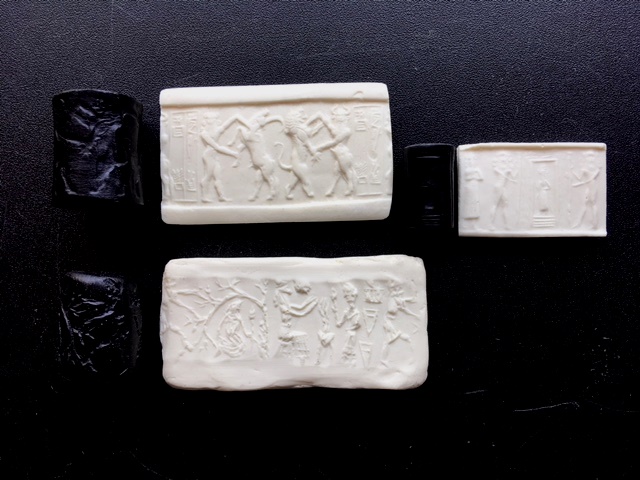 Ancient Gilgamesh Cylinder Seal Set Recreations - Click Image to Close